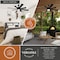 Vaxcel Crawford 60 in. 6 Blade Black Farmhouse Indoor Ceiling Fan with Light Kit and Remote F0109 - alternate 5